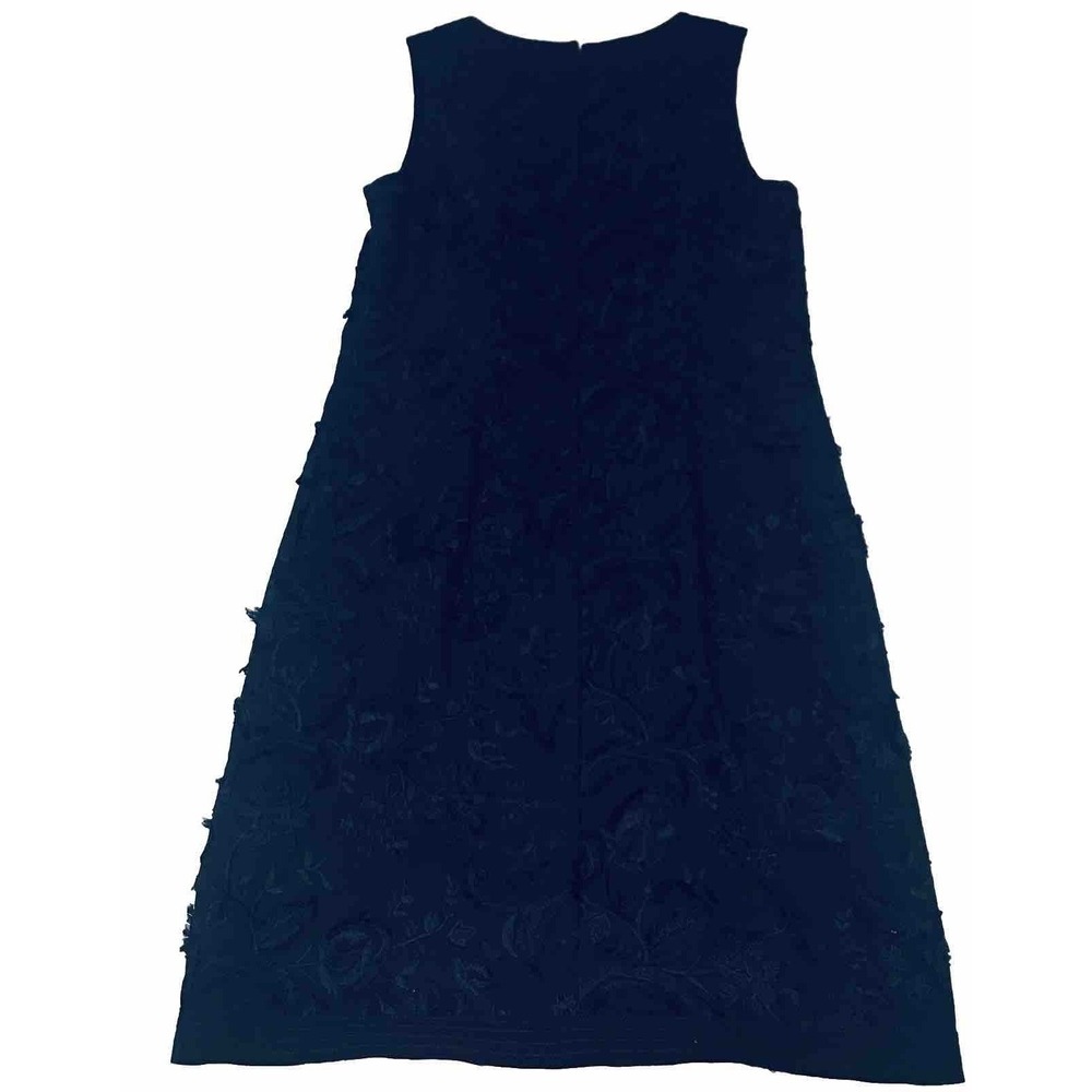 Talbots Navy Blue Cocktail‎ sleeveless Dress Lace 37 in length 4P Very Dressy - Picture 9 of 9